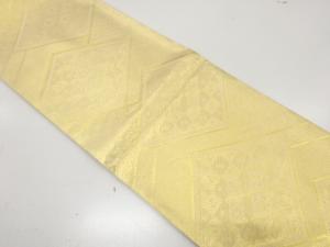 佐賀錦　菱に古典柄模様織り出し　全通袋帯